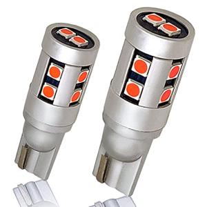LIMEY T10 T16 兼用 LED ポジションランプ レッド 赤 爆光 1200LM 12連 DC12V 24V キャンセラー ledバル