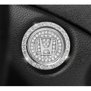 ホンダ エンジン スタートボタン リング プッシュ スターター スイッチ スワロスキー調 ラインストーン エンジン スタート ボタン カバー リ