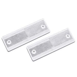 MFC PRO 安全リフレクタ ホワイト 長方形 ステッカ+ねじ 150 8 トラック トレ ラ バス 2枚入り