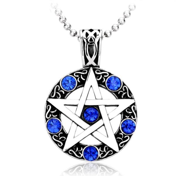 ネックレス ステンレス メンズ ペンダント 星 スター キュービックジルコニア CZ ストーン 魔法...