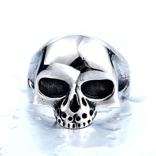 リング 指輪 メンズ ステンレス スタイリッシュスカルリング ドクロ 骸骨　頭蓋骨　マスク　おしゃれ...