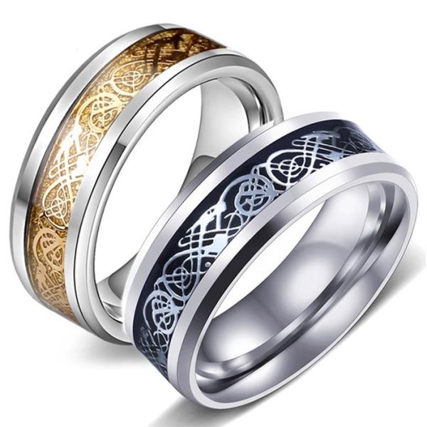 リング 指輪 メンズ ステンレス ドラゴン サージカルステンレス シルバー ゴールド ブラック 龍 ...