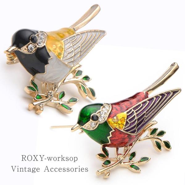 ブローチ 鳥 野鳥 ピンズ ブローチピン レディース インコ オウム ギフト プレゼント ガーリー ...