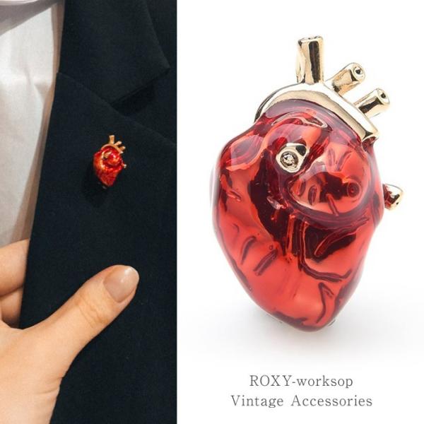 ブローチ 心臓 ハート プレゼント ピンズ ガーリー 可愛い かっこいい スチームパンク ハロウィン...