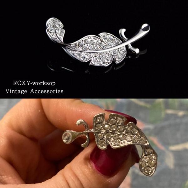 ブローチ ラインストーン 羽 フェザー 羽根 ピンズ コサージュ ブローチピン エナメル プレゼント...