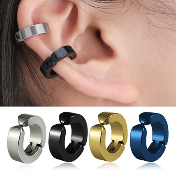 イヤーカフ イヤリング ノンホール シルバー ゴールド ブルー ブラック マグネットピアス イヤーク...
