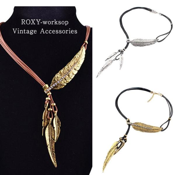 ネックレス ペンダント インディアン ネイティブアメリカン チョーカー 革紐 ロック パンク スチー...