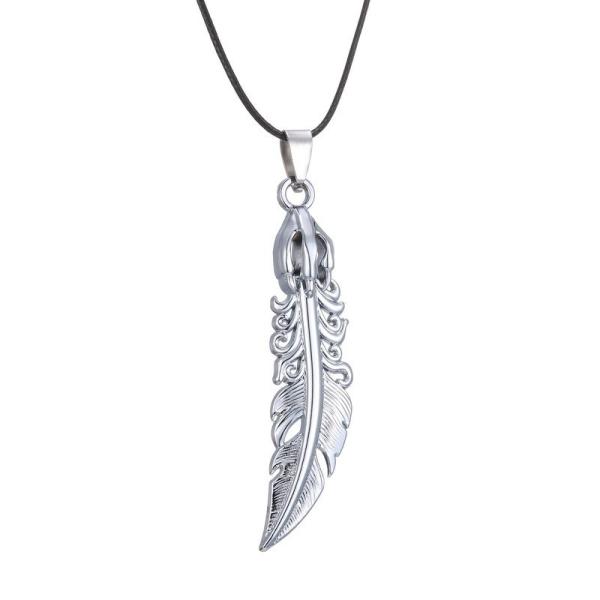 ネックレス ペンダント 羽根 フェザー 羽 チョーカー ステンレス 鳥 ウィング 翼 アクセサリー ...