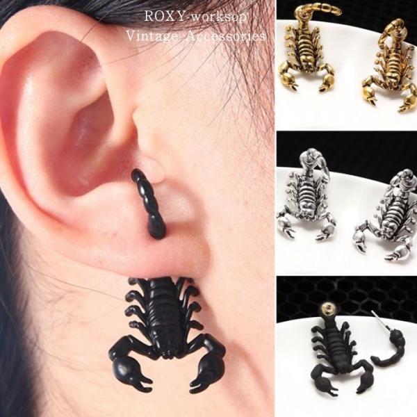 スコーピオン ピアス 地雷系 V系 量産系 コスプレ 昆虫 虫 ロック パンク スチームパンク ハロ...