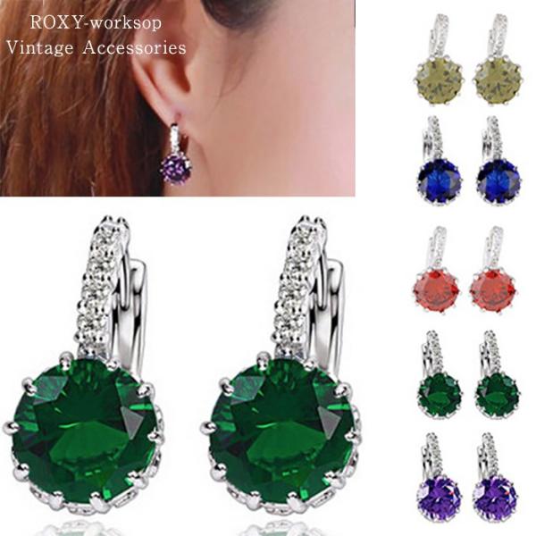 キュービックジルコニア ピアス Silver925 高級 ストーン シルバー925 silver92...