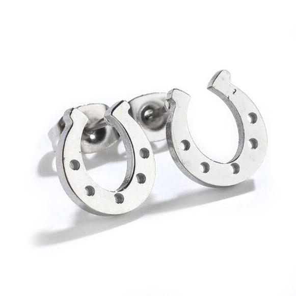 馬 ひづめ ピアス ホースシュー 幸運 蹄 可愛い ビンテージ アクセ 大人 ガーリー シルバー ゴ...