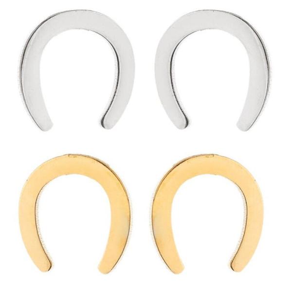 送料無料 ラッキーホースシュー ピアス  馬蹄 U字 シンプル 馬 マイクロ  ジルコン ラグジュア...