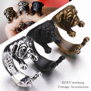 リング 指輪 パグ 犬 フープリング フープ ブルドック リアル イヌ