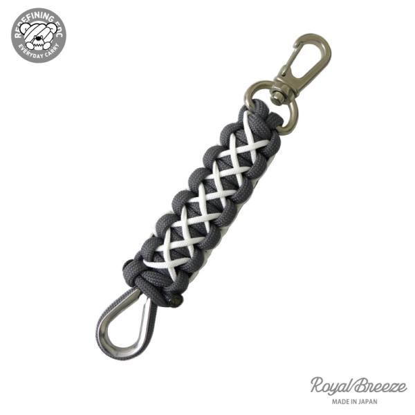 EDC ストロンボーリ アドバンス ストーム グレイ パラコード 蓄光ステッチ入り キーホルダー ロ...