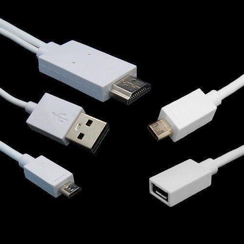 【送料無料】MicroUSB to HDMI /USB MHL変換ケーブル 2m