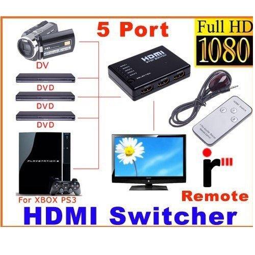 5 HDMIスイッチ リモート切り替え HDMIスイッチ 5 IN 1 OUT