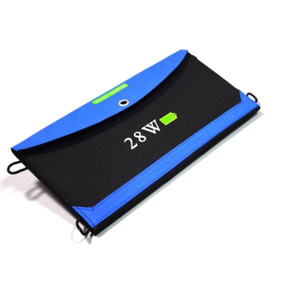 28W ソーラーパネル 充電器 太陽光発電 USBポート×2 折りたたみ ソーラーパネル3枚 災害 ...