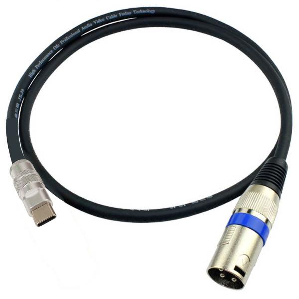 USB Cマイク3ピンXLRケーブル2M TYPE-C-XLRレコーディングケーブル93dB低ノイズ...