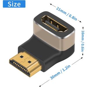 HDMI L型変換アダプタ 8K L字型 HD...の詳細画像4