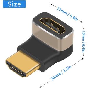 HDMI L型変換アダプタ 8K L字型 HD...の詳細画像5