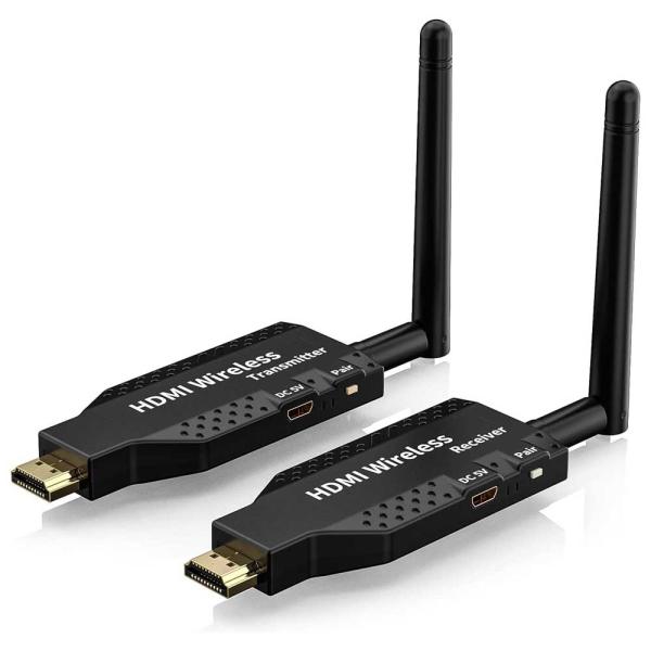 【送料無料】ワイヤレスHDMI 送信機と受信機 1080P HD 無線 HDMIトランスミッター レ...