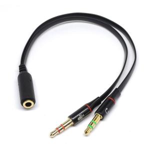 4極ステレオミニジャック 3極ステレオミニプラグ(マイク/ヘッドホン)変換ケーブル