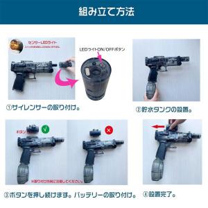 水鉄砲 電動 連射式 ウォーターガン LED灯...の詳細画像3