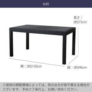 ガーデンテーブル 90×150cm LA・TA...の詳細画像2