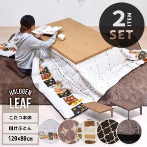 ロータイプ コタツ 幅120cm 継脚 & 専用掛布団 2点セット UKSE0197 LEAF B.Bファニシング | ローテーブル こたつ テーブル こたつテーブル｜royal3000