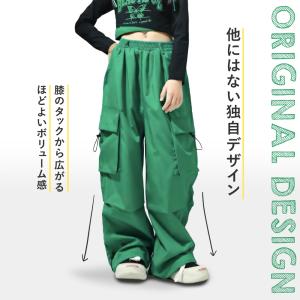 キッズダンス衣装 赤 キッズ カーゴパンツ ダ...の詳細画像2