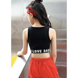 キッズダンス衣装 トップス 黒 インナー タン...の詳細画像5