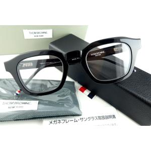 THOM BROWNE/トムブラウンTB-412 01 48sizeBLACK メガネフレーム-国内正規品-基本レンズ無料 送料無料｜royalmoon-00