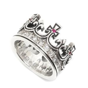 ロイヤルオーダー【公式ストア】☆LGE CROWN w/FULL Diam BAND &amp; Rubie...