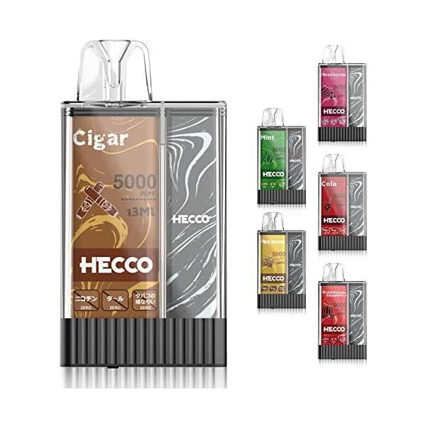 電子タバコ 使い捨てベイプ メンソールフレーバー大容量 5000回 電子タバコ HECCO