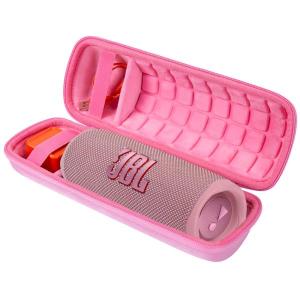 co2CREA 製 JBL Flip6/Flip5/Flip4 Bluetoothスピーカー用収納ケース (ハードケース ピンク ハードケース)