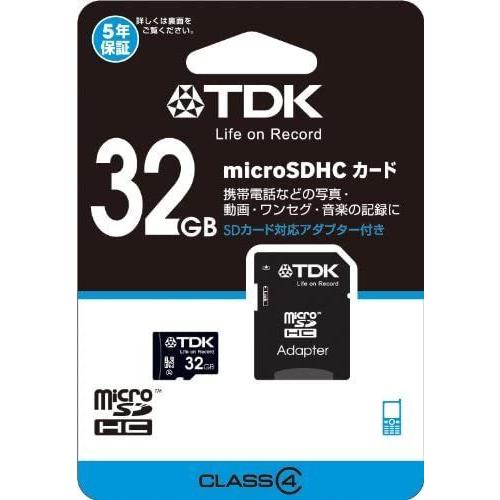 TDK microSDHCカード 32GB Class4 5年 SDカードアダプター付 Newニンテ...