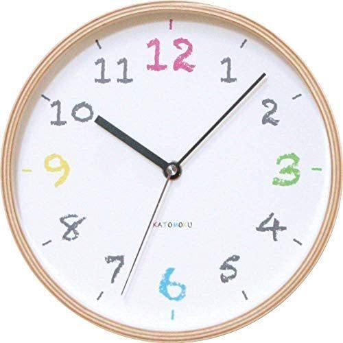 KATOMOKU plywood wall clock 14 km-85NRC ナチュラル 電波時計...