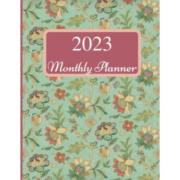 2023 Monthly Planner: Vintage Floral Cover Calenda...