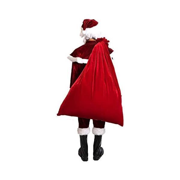 MAKE CHEERFUL サンタクロース 袋 クリスマス サンタ 袋 赤 大きサイズ (赤) (赤...