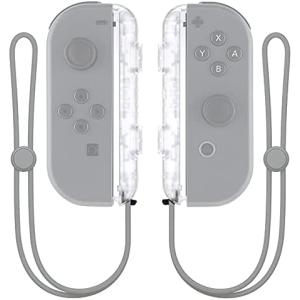 eXtremeRate Nintendo Switchジョイコンストラップに対応用ソフトタッチケース、金具のレールは含まれていません。 (クリア)｜royalshoping01