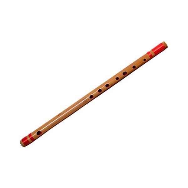 山本竹細工屋 竹製篠笛 7穴 八本調子 伝統的な楽器 竹笛横笛(赤紐巻き) (赤巻)