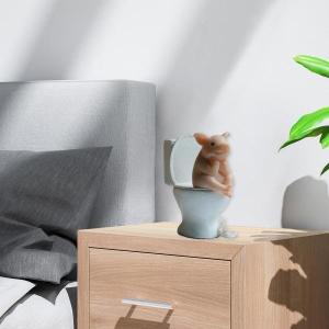 現代の豚の置物の彫刻マイクロランドスケープクラフトケーキトッパー家の装飾トイレに座る