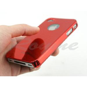 メッキ（レッド）　iphone4専用保護カバー　