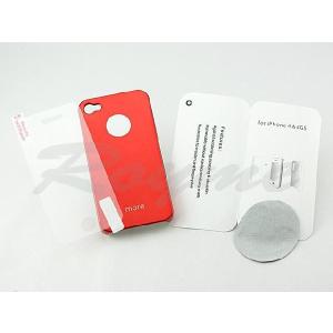 メッキ(レッド) iphone4専用保護カバーの詳細画像2