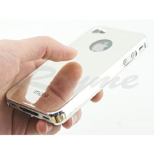 メッキ(シルバー)iphone4専用保護カバーの詳細画像1