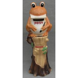 ポスト/陶器製フクロウポスト/郵便受け/梟/置物 /玄関/庭/インテリア