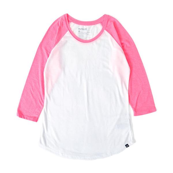 Hurley ハーレー ラグランTシャツ GTS0002730 XS ピンク ロンT 長袖Tシャツ ...