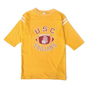 VINTAGE 60'S RUSSELL SOUTHERN FOOTBALL T-SHIRTS MUSTARD/40