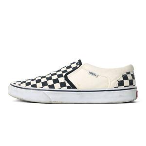 古着 希少 VANS バンズ チェッカーボード ミドル スリッポン Checkers VN000SEQIPD 27cm 黒白 シューズ メンズ｜roys-clothing