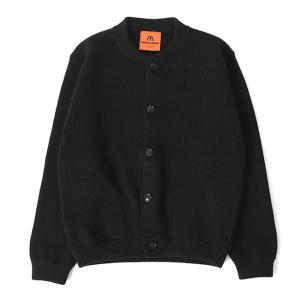 古着 ANDERSEN-ANDERSEN アンデルセンアンデルセン 7ゲージ スキッパージャケット ニットカーディガン SKIPPER JACKET 7GG M 黒 メンズ｜roys-clothing